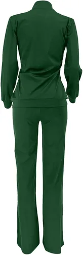 Vista 4 de DUOWEI Conjunto de ropa de esquí para mujer, ropa deportiva de moda, pantalones de dos piezas, conjunto de bolsillo, trajes de chándal para mujer