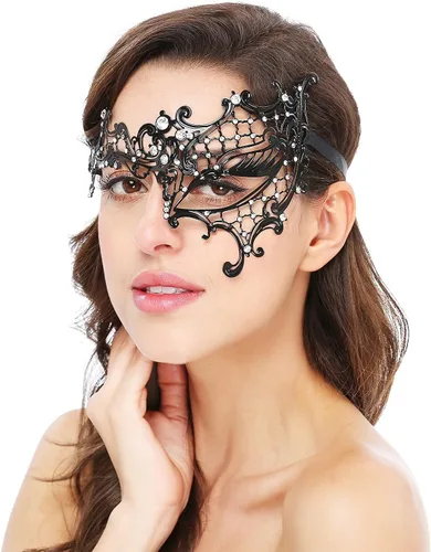 Vista 6 de Bellady Juego de 2 máscaras para mujer, bonitas máscaras para fiesta, noche, baile de graduación