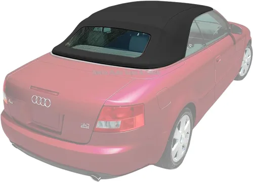 Vista 2 de Audi A4, capota completa para convertible con ventada de vidrio, fabricada con tela alemana A5 original, Negro