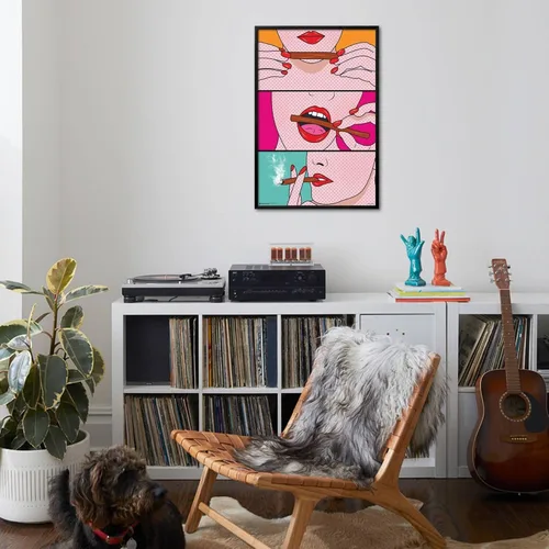 Vista 4 de AllPosters Mark Ashkenazi - Póster estándar para pared, diseño de cómic de malezas en marco negro, 24 x 36 pulgadas