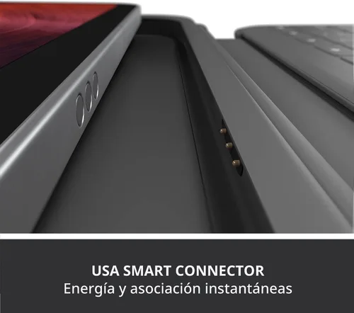 Vista 5 de Logitech Funda de teclado tipo folio resistente para iPad (10ª generación y A16) con conector inteligente y teclado duradero a prueba de derrames