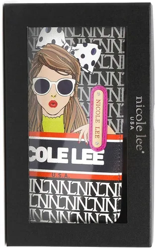 Vista 4 de Nicole Lee Mini cartera de color y estilo con impresión exclusiva y pulsera desmontable y bloqueo RFID