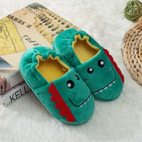 Vista 2 de 2-9Y Niño Niños Niños Niñas Invierno Caliente Inicio Zapatillas Interior Exterior Antideslizante Dibujos Animados Todo Incluido Zapatilla