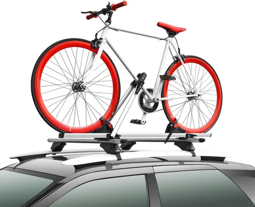 Vista 12 de OMAC Soporte para bicicleta de montaje en techo para coche, portador de bicicleta, universal, con cerradura negra