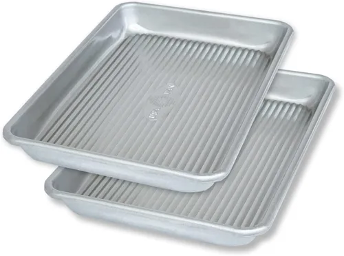 Vista 21 de USA Pan - Bandeja para hornear antiadherente de acero aluminizado para rollos de gelatina