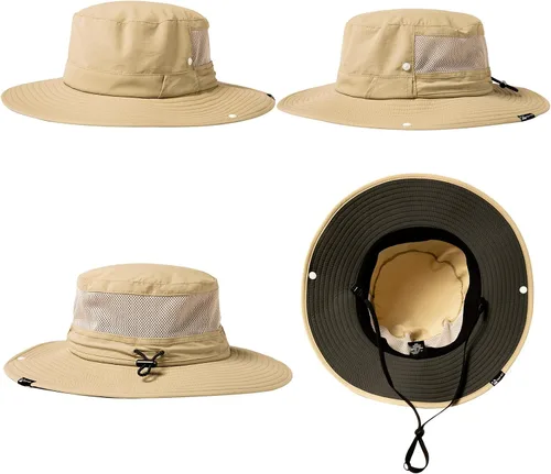 Vista 6 de TOP-EX LXLXXL UV50+ Sombrero impermeable de ala ancha con malla ventilada transpirable