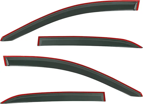 Vista 3 de Visera para ventana, protección solar y lluvia, compatible con Chevy Equinox 2018-2023, deflector de viento, 4 piezas