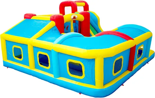 Vista 2 de WELLFUNTIME Inflatable Bounce House with Slide, Jumping Castle with Blower