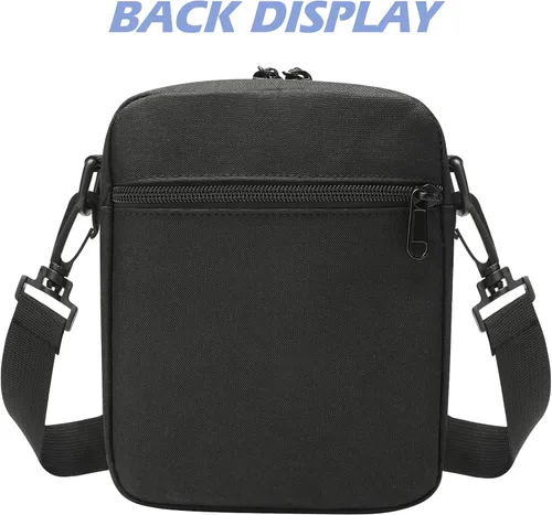 Vista 4 de Bolso cruzado para hombre Mini bolso cruzado de 7.5 x 5.5 x 2 pulgadas Bolsa de viaje para pasaporte Mini bolso de hombro, Zapatillas Adidas