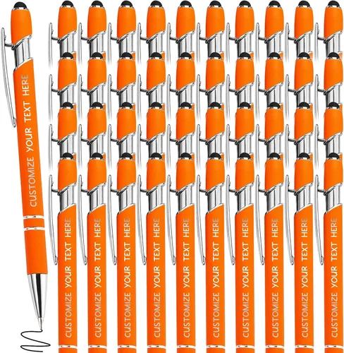 Vista 45 de Bolígrafos personalizados con lápiz óptico y grabado gratis, bolígrafos personalizados para negocios, graduación, aniversarios (hasta 500 unidades)