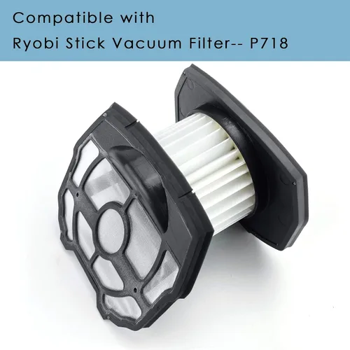 Vista 2 de Filtro de repuesto para aspiradora Ryobi P718 P718K P718B 313282002 de 18 voltios, 1 conjunto de filtro con prepantalla