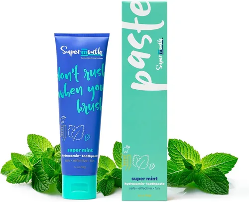 Vista 10 de SuperMouth Pasta de dientes sin flúor, para adultos y niños, combate las caries, blanquea, nanohidroxiapatita, desarrollado por dentistas