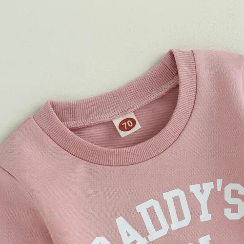 Vista 3 de Conjunto de sudadera con estampado para bebé y niña, sudadera larga para otoño e invierno