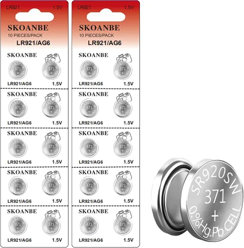 Vista 8 de SKOANBE 10 unids 1.5 V 371 370 SR920SW LR921 AG6 botón de la célula de la moneda de la batería del reloj
