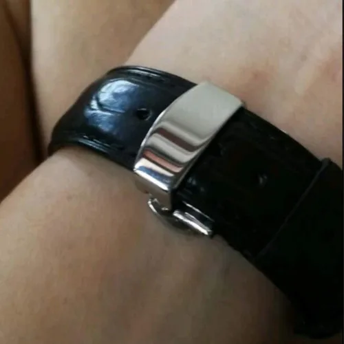 Vista 8 de Cierre de reloj, hebilla de reloj con cierre desplegable de mariposa, repuesto para correa de reloj de cuero