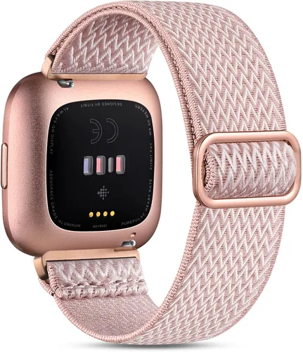 Vista 12 de Witzon Compatible con Fitbit Versa/Versa Lite/Versa 2 bandas para mujeres y hombres, correa elástica ajustable de repuesto para reloj inteligente