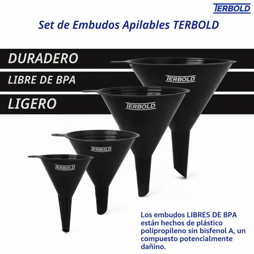 Vista 4 de Juego de embudo de 4 piezas (negro)