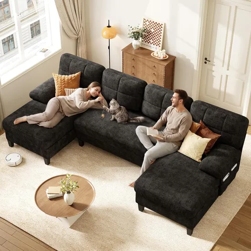 Vista 9 de KKL U-Shaped Sectional Couch for Living Room
