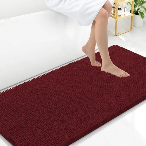 Vista 194 de Arotive Alfombras de baño de felpilla extrasuaves y absorbentes, de 24 x 16 pulgadas, lavables a máquina, parte trasera de goma antideslizante