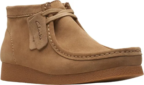 Vista 41 de Clarks Wallabee Chukka Botas para hombre cera de abeja cuero