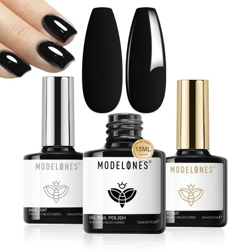 Vista 9 de modelones Gel Base Top Coat Set 3 Pcs with 3-in-One Nail Dehydrator & Primer Nourishing Acid Free Dehydrator Nail Prep Kit for Gel Nail Polish