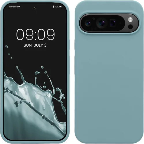 Vista 39 de kwmobile Funda Compatible con Google Pixel 6 Pro - Funda de Teléfono de Silicona TPU con Acabado Suave - Azul Caribe