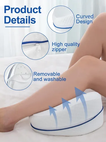 Vista 3 de Almohada de espuma para dormir, almohada de piernas para dormir de lado, almohadas de espuma viscoelástica, almohada cómoda para dormir de lado