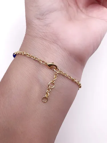 Vista 4 de Pulsera Rosario Pequeño Colgante Virgen de Guadalupe y Crucifijo