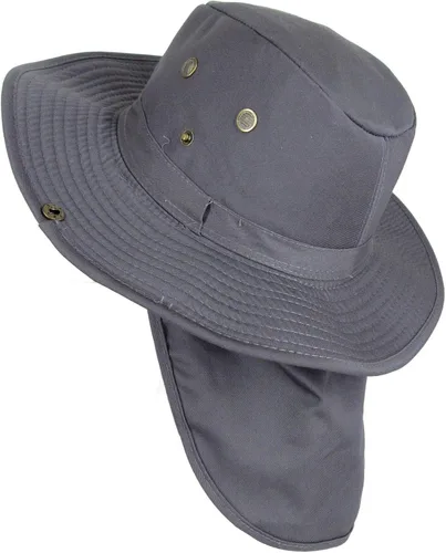 Vista 7 de Mrlahat Sombrero de protección solar de verano con ala ancha para safari al aire libre con solapa ancha para orejas y cuello Negro
