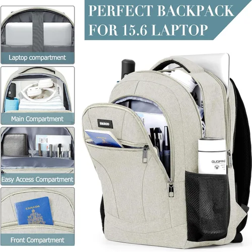 Vista 2 de BIKROD Mochila para niños y hombres, mochila escolar para adolescentes y niñas, mochila ligera e informal para la escuela secundaria, mochila