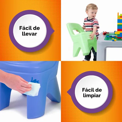 Vista 5 de Juego de mesa y sillas Simplay3, 3 piezas, para niño