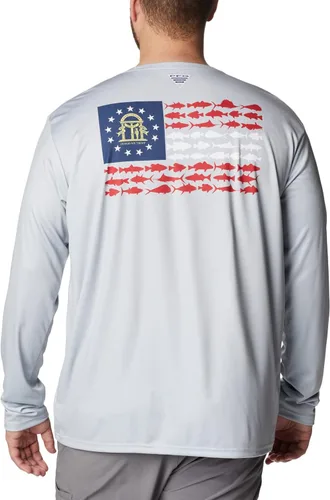 Vista 7 de Columbia Terminal Tackle PFG - Bandera para hombre grande y alto con bandera LS, gris fríopez GA, talla L B&T