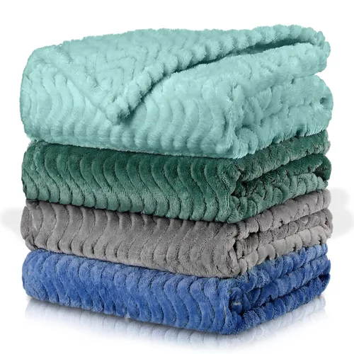 Vista 12 de Frienda Manta mullida para bebé, 4 piezas, manta mullida para niños y niñas, suave y cálida para bebés, recién nacidos, suministros de cama