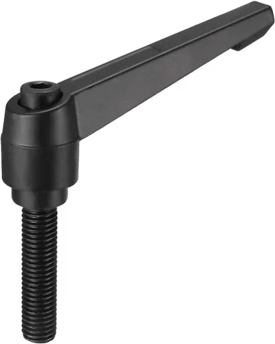 Vista 10 de uxcell Mango M6 x 1.575 in Palanca de sujeción ajustable Rosca Botón de trinquete Macho Roscado Perillas de tornillo giratorio Pernos con palanca