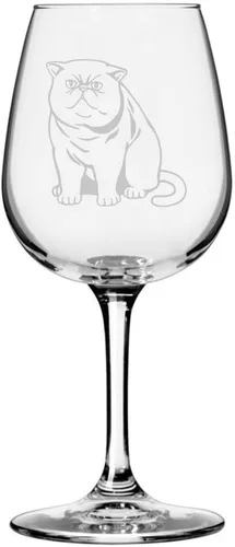Vista 59 de Copa de vino de 12.75 onzas con temática de gato abisinio grabada para todo uso