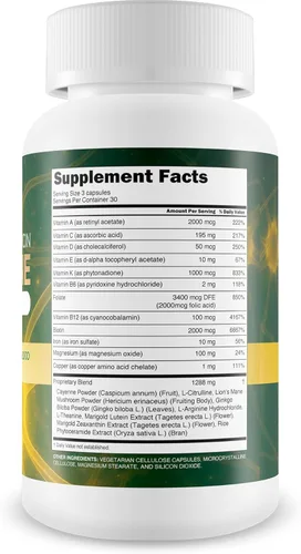 Vista 2 de Okinawa Capsaicina Cayenne Nerve Flo - Nuestro mejor suplemento de neuropatía, memoria y presión - Suplemento de pimienta de cayena para apoyo