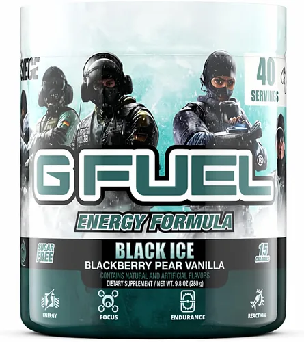 Vista 7 de G Fuel Sonic - Polvo de bebida energética preentrenamiento, mezcla de cafeína para juegos, sin azúcar, aminoácidos para el enfoque, vitaminas +