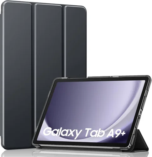 Vista 48 de MoKo para Galaxy Tab A9 Plus/A9+ Funda de 11 pulgadas 2023, funda de PC delgada con soporte y parte trasera translúcida para Galaxy Tab A9 Plus