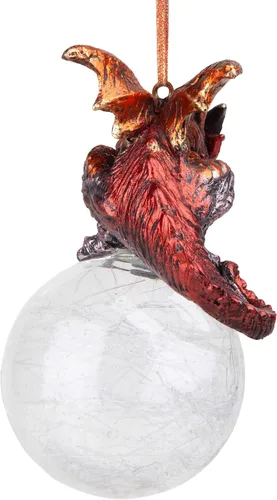 Vista 3 de Pensive Percher Dragon 2018 - Adorno de Navidad coleccionable de 3 pulgadas, a todo
