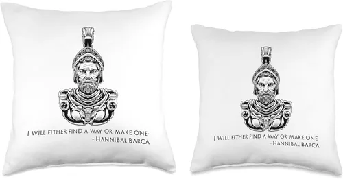 Vista 3 de Hannibal Barca & Carthaginian History Lover Gifts I Will Either Find A Way Or Make One-Hannibal Barca - Almohada (16.0 x 16.0 in), multicolor
