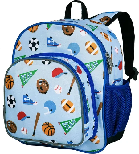 Vista 15 de Wildkin - Mochila infantil de 12 pulgadas – Acolchada, ajustable, ideal para guardería y viajes, Dino azul, Escuela