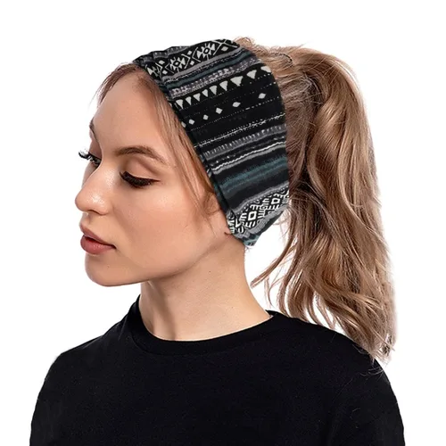 Vista 5 de Diademas bohemias para mujer, bandas anchas elásticas para el cabello, bandas para la cabeza anudadas, bandas para la cabeza turbante para yoga