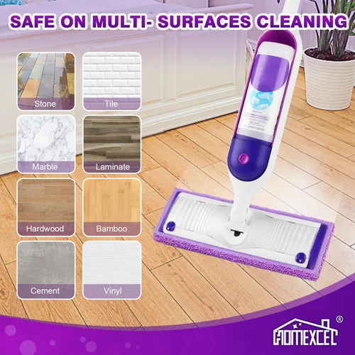 Vista 7 de HOMEXCEL Almohadillas de microfibra reutilizables para mopa Swiffer PowerMop, repuestos de almohadillas Power Mop para trapeador de spray