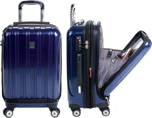 Vista 8 de Delsey Paris - Helium Aero - Maletas con laterales rígidos expandibles con ruedas giratorias, Azul cobalto