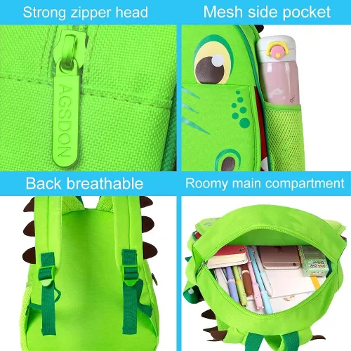 Vista 5 de Mochila infantil para niños y niñas, mochila para preescolar, jardín de infantes