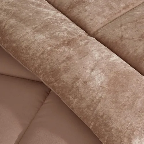 Vista 6 de HYPREST Edredón de terciopelo griego de lujo de 3 piezas, color rubor, tamaño King, ultra suave y acogedor, alternativa al plumón
