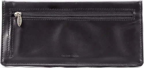 Vista 3 de Big Skinny Billetera ejecutiva de piel para mujer con pliegue doble, porta hasta 40 tarjetas