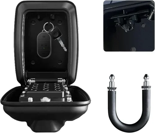 Vista 7 de RESET -G14 Caja de bloqueo de llave de 4 dígitos con grillete, caja de bloqueo de botón y carcasa protectora para exteriores resistente a