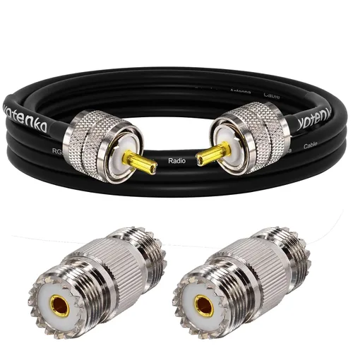Vista 34 de Cable de puente PL259 de 1 pie - Cable coaxial RG58 de 15 pulgadas corto 50 ohmios coaxial para medidor SWR radio de radioaficionado radio CB
