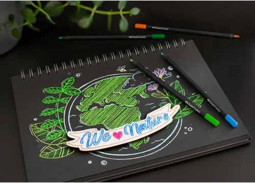 Vista 8 de Faber-Castell Lápices de colores Black Edition, clásicos, suministros para manualidades de primavera